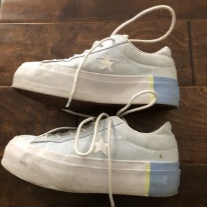 Converse platform leather sneakers